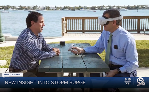 WPTV: Virtual Simulation Shows Impact of Sea Level Rise in West Palm Beach